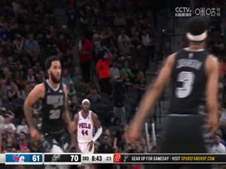 NBA常规赛76人VS马刺20240408