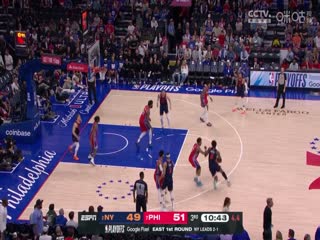 NBA季后赛尼克斯VS76人20240429