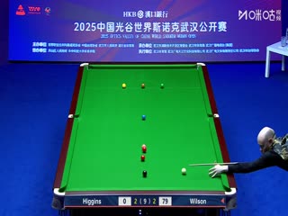 2025斯诺克武汉公开赛四分之一决赛加里·威尔逊5-3约翰·希金斯20250828