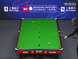 2025斯诺克上海大师赛四分之一决赛凯伦·威尔逊6-3奥沙利文（蔡剑忠）20250731