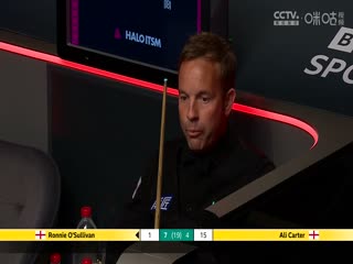 24-25赛季斯诺克世锦赛第一轮罗尼·奥沙利文10-4阿里·卡特（第二阶段）20250423