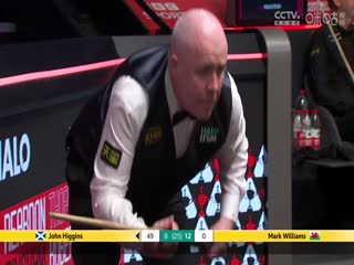 24-25赛季斯诺克世锦赛四分之一决赛约翰·希金斯12-13马克·威廉姆斯（第三阶段）20250430