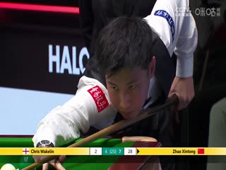 24-25赛季斯诺克世锦赛四分之一决赛赵心童12-4克里斯·沃克林（第二阶段）20250430
