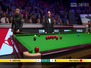 24-25赛季斯诺克世锦赛第一轮贾德·特鲁姆普6-3周跃龙（第一阶段）20250424