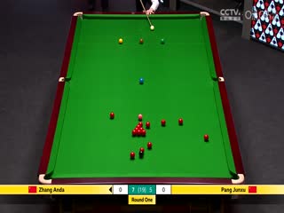 24-25赛季斯诺克世锦赛第一轮张安达7-10庞俊旭（第二阶段）20250423