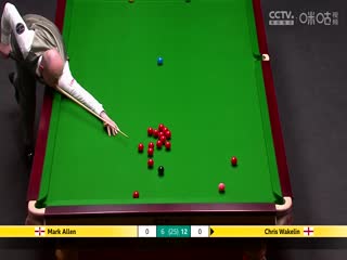 24-25赛季斯诺克世锦赛第二轮克里斯·韦克林13-6马克·艾伦（第三阶段）20250426