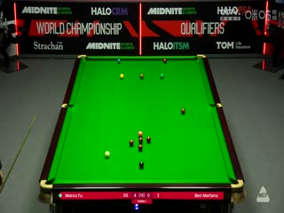 斯诺克世锦赛资格赛96进64傅家俊8-1本·默滕斯（第一阶段）20250410