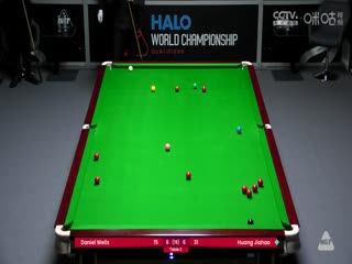 斯诺克世锦赛资格赛96进64丹尼尔·威尔斯9-6黄佳浩（第二阶段）20250410