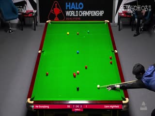 斯诺克世锦赛资格赛96进64及64进32贺国强10-3利亚姆·海菲尔德（第二阶段）20250413