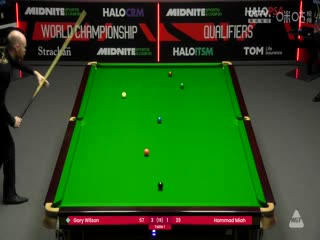 斯诺克世锦赛资格赛96进64及64进32加里·威尔逊8-1哈马德·米亚（第一阶段）20250413