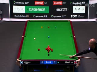 斯诺克巡回锦标赛半决赛巴里·霍金斯4-4约翰·希金斯（第一阶段）20250405