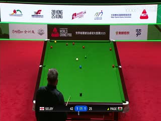 斯诺克世界大奖赛32进16马克·塞尔比4-3杰克逊·佩吉20250305