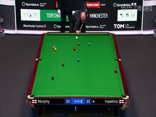 斯诺克巡回锦标赛12进8肖恩·墨菲1-10巴里·霍金斯（第二阶段）20250401