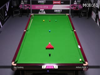 2025斯诺克英国公开赛16进8肖国栋2-4安东尼·麦克吉尔20250926