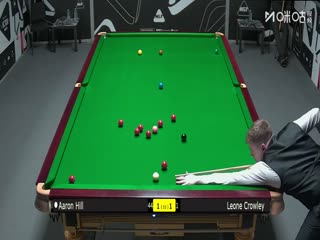 2025斯诺克国际锦标赛资格赛亚伦·希尔6-1莱昂内·克劳利20251002