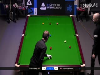 2025斯诺克北爱尔兰公开赛64进32杰克逊·佩奇4-0斯蒂芬·霍尔沃斯20251020