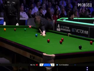 2025斯诺克北爱尔兰公开赛64进32吴宜泽4-3斯科特·唐纳森20251019