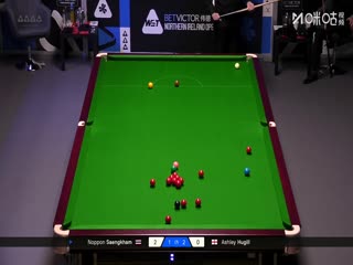 2025斯诺克北爱尔兰公开赛64进32诺鹏·桑卡姆2-4阿什利·休吉尔20251019