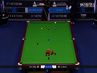 2025斯诺克北爱尔兰公开赛64进32马克·塞尔比4-1伊安·伯恩斯20251019