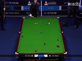 2025斯诺克北爱尔兰公开赛四分之一决赛马克·艾伦5-2乔丹·布朗20251025