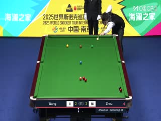 2025斯诺克国际锦标赛延期资格赛第一轮周跃龙6-4王信伯（乔迁）20251102