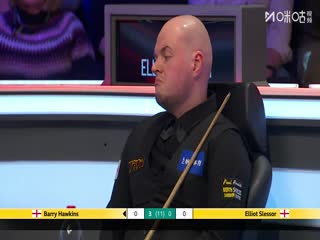 斯诺克英锦赛正赛16进8轮次巴里·霍金斯6-0埃利奥特·斯莱塞20251205