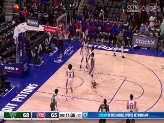 NBA常规赛雄鹿VS活塞20250412