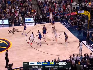 NBA季后赛雷霆VS掘金20250510