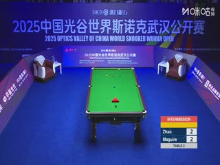 2025斯诺克武汉公开赛32进16斯蒂芬·马奎尔5-4赵心童20250826