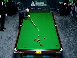 2025斯诺克沙特大师赛第二轮（112进80）阿米尔·萨克霍什4-0若纳斯·卢斯20250809