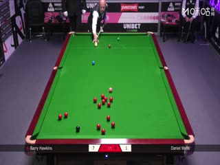 2025斯诺克英国公开赛第1轮巴里·霍金斯4-0丹尼尔·威尔斯20250922