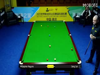 2025斯诺克国际锦标赛16进8江俊4-6斯蒂芬·马奎尔20251105