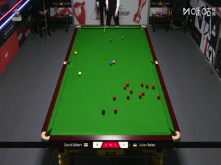 斯诺克英锦赛资格赛第三轮80进48大卫·吉尔伯特6-5尤利安·博伊科20251125