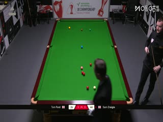 斯诺克英锦赛资格赛第三轮80进48汤姆·福德6-2山姆·克雷吉20251126