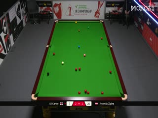 斯诺克英锦赛资格赛第三轮80进48阿里·卡特4-6阿尔特米·齐津斯20251125