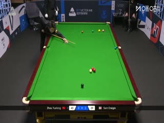 斯诺克苏格兰公开赛第一轮64进32周跃龙4-3山姆·克雷吉（乔迁）20251216
